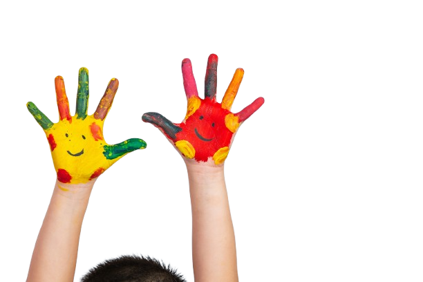Child with Painted Hands